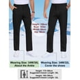 thumbnail image 5 of Lavenicole Men's Golf Dress Pants, Lightweight Stretch Casual Pants, Elastic Waist with 4 Pockets, Black, 5 of 8