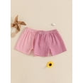 thumbnail image 5 of BemeyourBBs 2 Pack Toddler Baby Girl Boy Plaid Gingham Shorts Set Infant Girls Boys Summer Elastic Waist Checkered Loose Fit Shorts Bottoms, 5 of 9