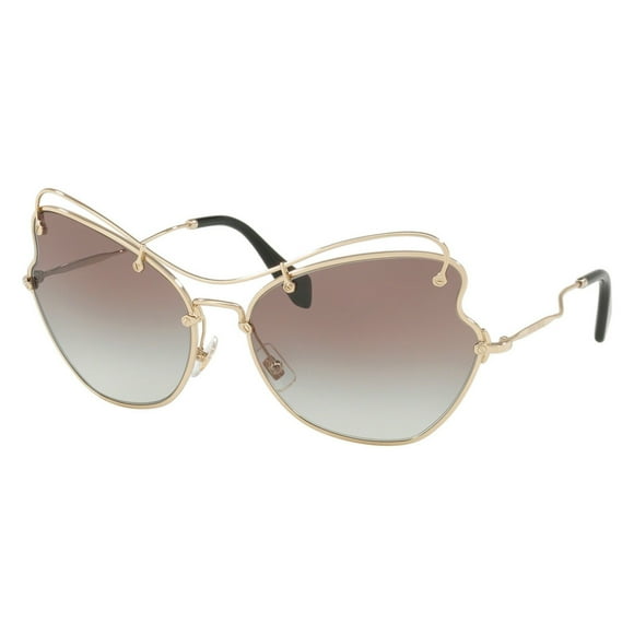 SUNGLASSES - POLARIZED FASHION SUN GLASSES MIU MIU GOLDEN ANTIGUO BROWN DEGRADED WOMEN MU56RS ZVN0A7