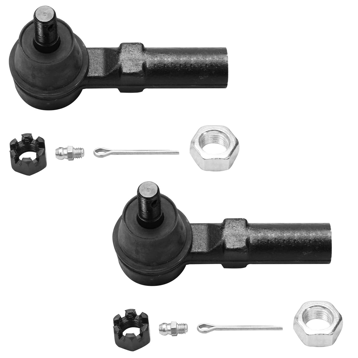 Detroit Axle - Front 6pc Tie Rods Kit for 02-06 Nissan Altima, 04-08 Maxima, 4 Inner Outer Tie Rod Ends 2 Boots 2004 2005 2006 Replacement