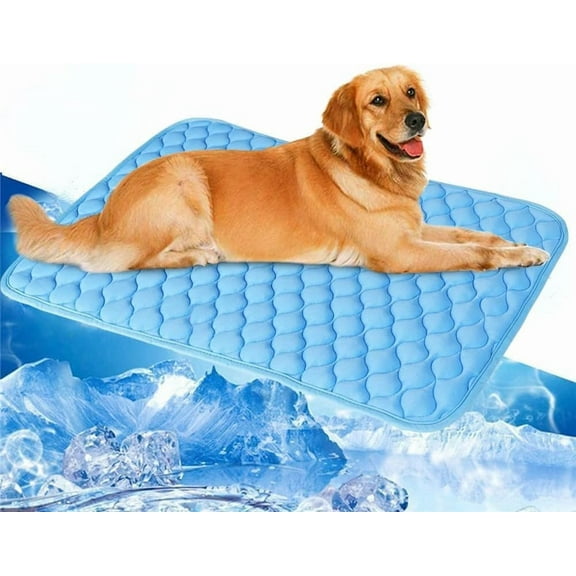 Extra Large Dog Cooling Mat,39.4''*27.6'' Washable Cooling Pet Pad, XL Portable Kennel Puppy Bed for Summer,Non Slip Sleeping Blanket Pet Pads,Washable Non-Toxic Mats 100 * 70cm