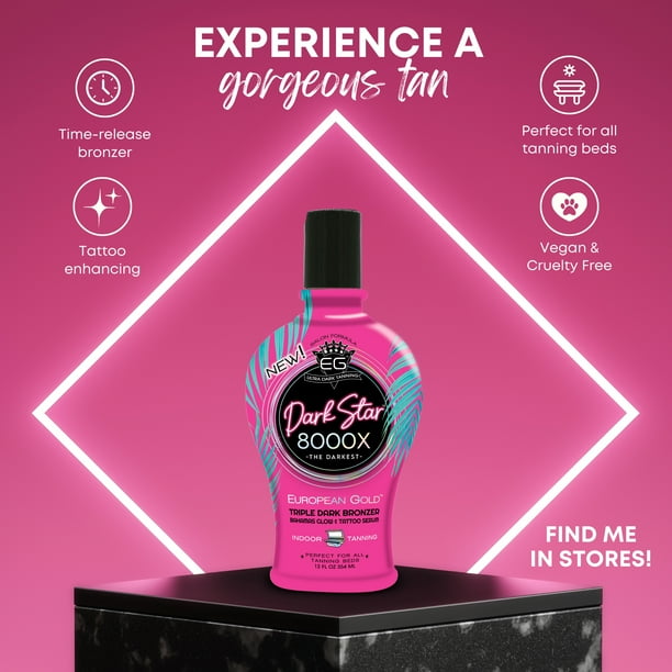 European Gold Dark Star 8000x Triple Dark Bronzing Body Tanning