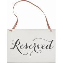 Reserved Seating Signs Wood Reserved Hanging Sign with Rope Special Events Reserved Signs Rustic Weddings Reserved Seating Signs for Church Restaurant Chairs Doorways Decor 9.8x7.5x0.2in