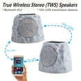 thumbnail image 6 of Postlucky 2 Pack Outdoor Solar Rock Speakers, Bluetooth, TWS Pairing, RGB LED Flashing, USB Charging, Waterproof, 7.3" Gray, 6 of 7