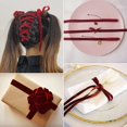 thumbnail image 4 of BokingOne Wine Red Velvet Ribbon - 3/8 Inch × 30 Yd Vintage Burgundy Velvet Ribbons red Nylon Velvet Ribbon for Gift Wrapping Wedding Party Decoration, 4 of 7