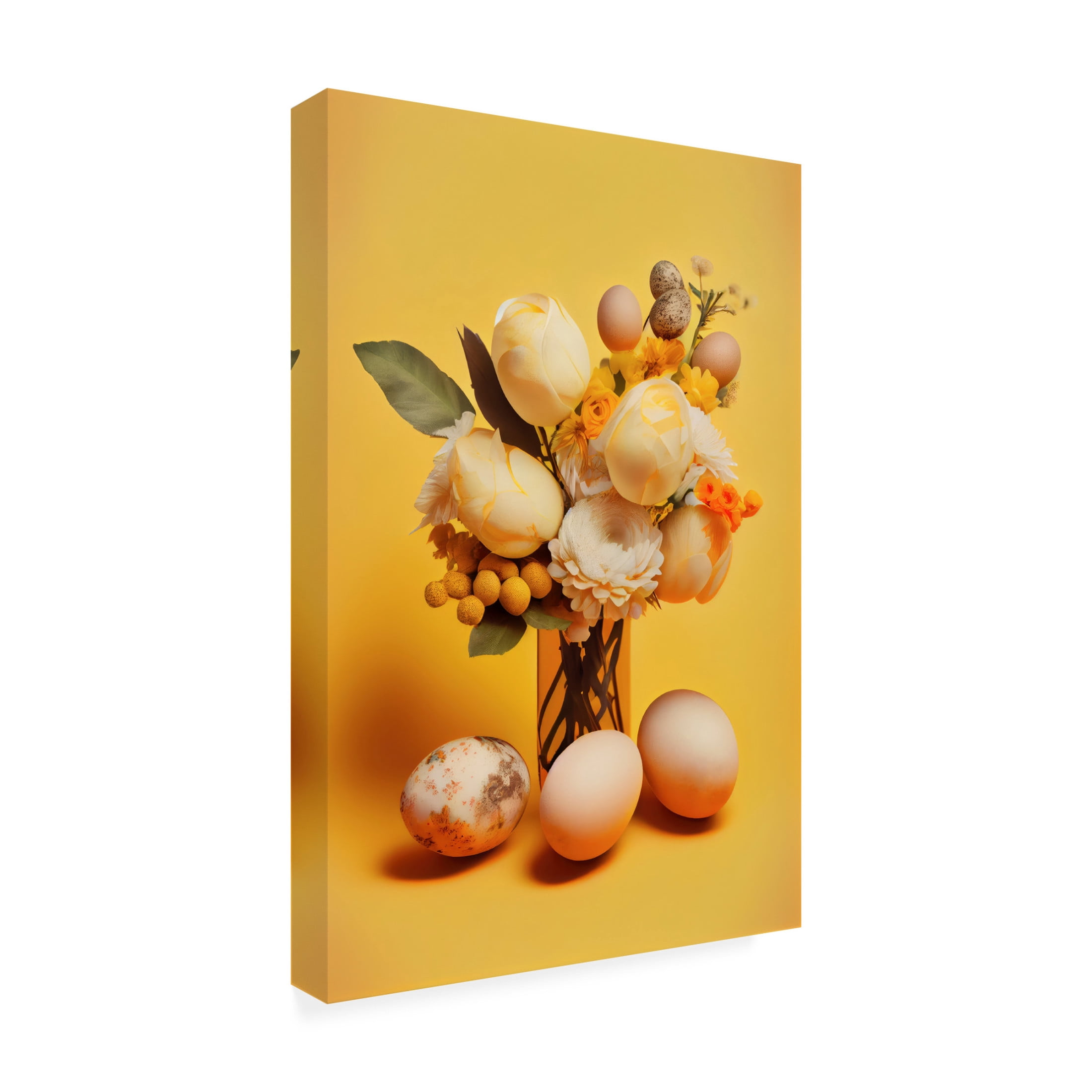 Canvas Wall Art - Treechild 'Easter Bouquet' Wall Art for Living Room, Bedroom, or Office D?cor by Trademark Fine Art - 16 x 24 Inches