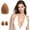 Caramel, variant on Nipple Covers for Women,Tutuviw Lift Breast Strapless Silicone Sticky Bral,Nippless Covers Push Up Self Invisible Nipple Cover for Women,Reusable Nipple Pasties,Sticky Bras with Travel Box(Champagne)