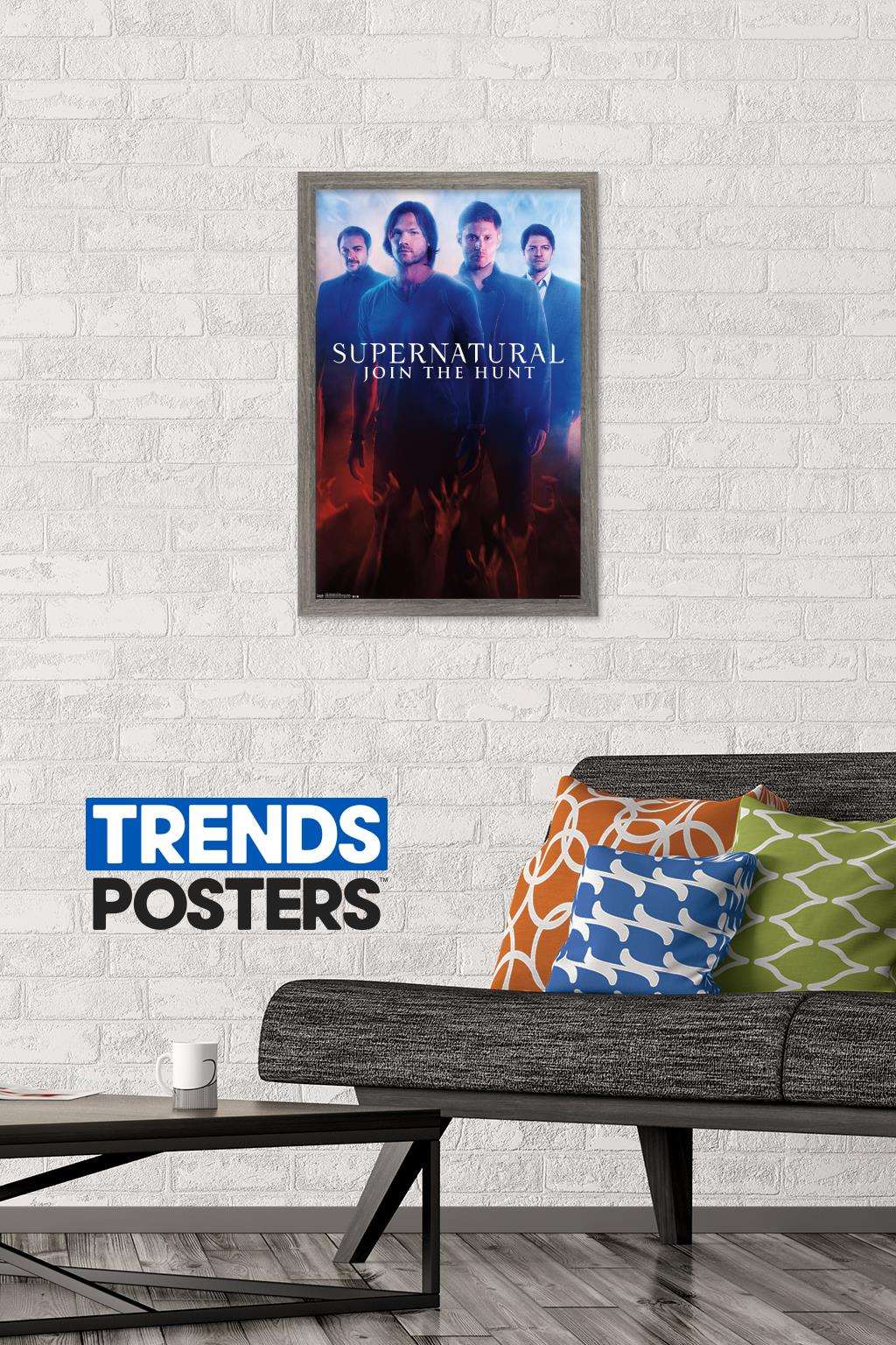 Supernatural - Demons Wall Poster, 14.725" x 22.375", Framed