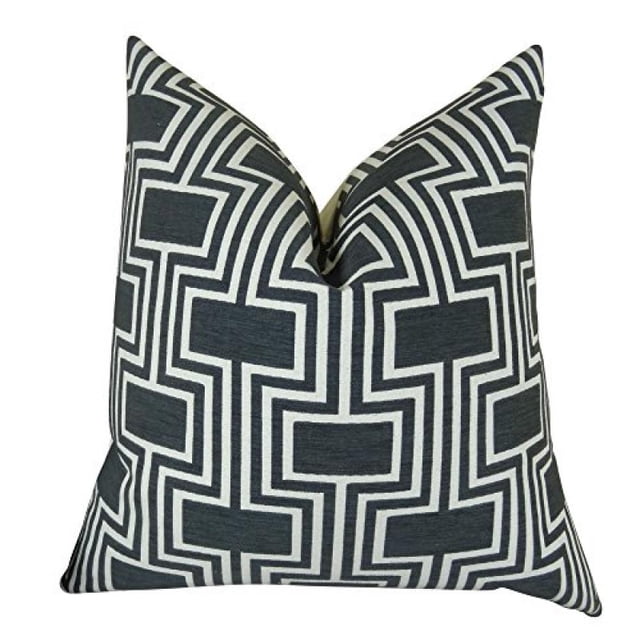Plutus Conduit Espresso Handmade Throw Pillow, (22" x 22")