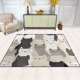 thumbnail image 2 of Yayeee Area Rugs for Living Room 5.2'x4' Non Slip Washable Bedroom Floor Carpet, Beige Cute Cats, 2 of 6