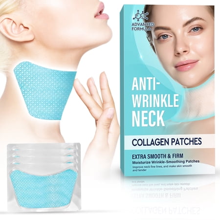 Neck Anti Wrinkle Patches, Moisturizing & Firming Neck Mask Patches, Smoothing Neck Wrinkles, Collagen Neck Pads, Reduce Fine Wrinkles, Anti-Wrinkle Patch, 5 Pcs