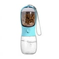 thumbnail image 1 of Botella para beber para perros, botella de agua portátil para perros para viajes, dispensador de agua a prueba de fugas de 550 ml con contenedor de comida de 100 ml, botella para beber para perros, 1 of 1
