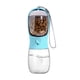 thumbnail image 1 of Botella para beber para perros, botella de agua portátil para perros para viajes, dispensador de agua a prueba de fugas de 550 ml con contenedor de comida de 100 ml, botella para beber para perros, 1 of 1