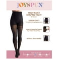 thumbnail image 4 of Joyspun Women's High Waist Shaping Tights, 2-Pack, Sizes S-3XL, 4 of 11