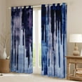thumbnail image 2 of Manfei Retro Geometric Lines Black Out Curtains,Splash Ink Aesthetic Curtains Pack of 2 (42x63 Each),Blue Striped Bedroom Curtains For Teens,Luxury Bedroom Decor, 2 of 6