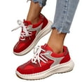 thumbnail image 4 of Sneakers for Women Fashion Glitter Shoes (Red 43), 4 of 8
