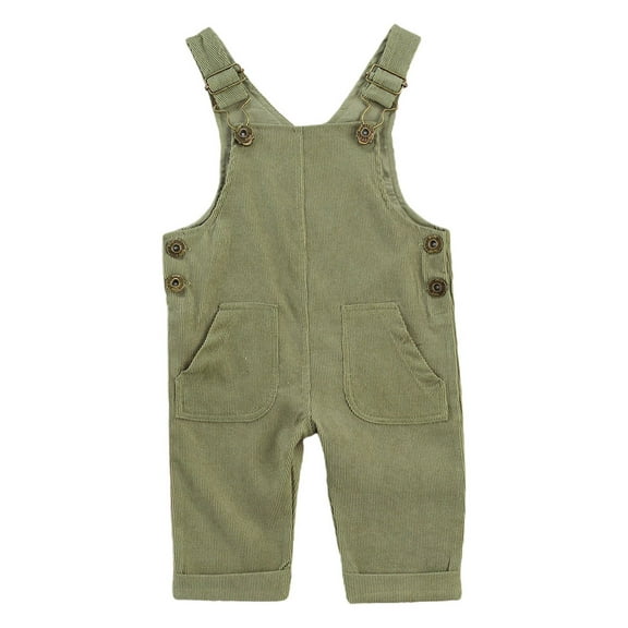 Gureui Newborn Infant Baby Boy Girl Fall Winter Suspender Pants Overalls Corduroy Bib Pants Trousers with Pockets