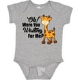 thumbnail image 3 of Inktastic Oh Were You Waiting for Me with Baby Giraffe Boys or Girls Baby Bodysuit, 3 of 5