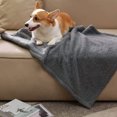 thumbnail image 2 of 1 manta tranquila, manta de lana de alta calidad para mascotas, manta suave de sherpa para perro, cachorro, gato, gris, pequeña (60 x 80 cm), 2 of 4