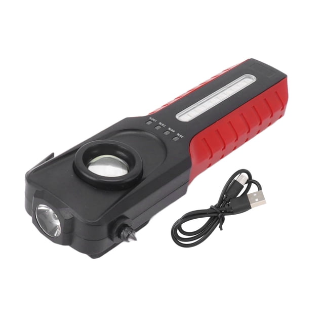 Luz de inspección de coche tipo C, luz de trabajo LED de mano magnética recargable para reparación de automóviles de emergencia