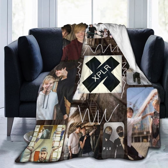 Ultra-Soft Micro Fleece Warm Sam and Colby XPLR Blanket Throw Fluffy Fleece Blanket Decorative Quilt Four Seasons Lightweight For Couch Sofa Travel Camping Office 80"X60"