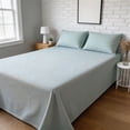 thumbnail image 4 of VOTRUDI 47x91in Waffles Weave Fitted Sheet Singles Soft Breathable For Deep Mattress All Season, 4 of 6