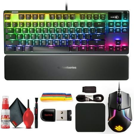 SteelSeries Apex 7 TKL Compact Gaming Keyboard Brown Switch + Rival 600 Mouse