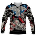 thumbnail image 2 of 2023 Nueva sudadera con capucha de motocicleta con calavera de moda para hombre con estampado 3D de otoño Suéter con capucha holgado y cómodo Top con capucha Talla 2XS-5XL, 2 of 5