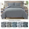 thumbnail image 6 of Wilmer 3-Piece Waffle Weave Comforter Set - Soft and Cozy All Season Bedding Set, King, Gray, 6 of 6