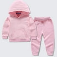 thumbnail image 2 of KAUOD Toddler Cotton Jogging Set 2 Piece Pullover Hoodies Sweatpants Outfits Baby Boys Plain Soft Sweatshirts Clothes, 2 of 9