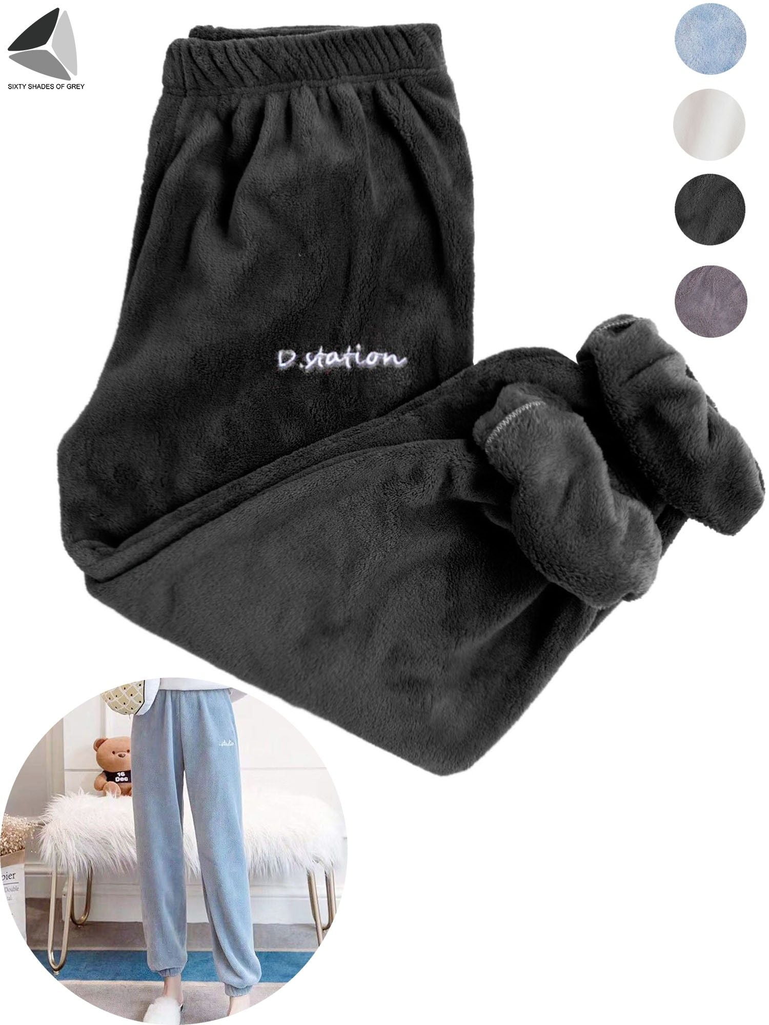 fuzzy plush pajama pants
