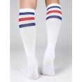 thumbnail image 4 of DOVACKA 1/3-Pack Retro Striped Knee High Tube Socks, Long Socks for Men Women, 4 of 6