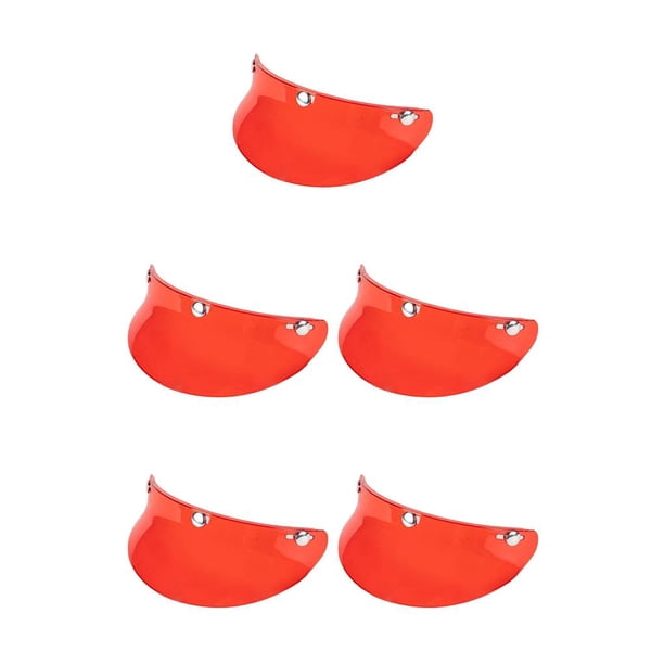 Scienceny 3-Snap Visera para casco de motocicleta Peak Sun Visor Rojo transparente Type1 NO1