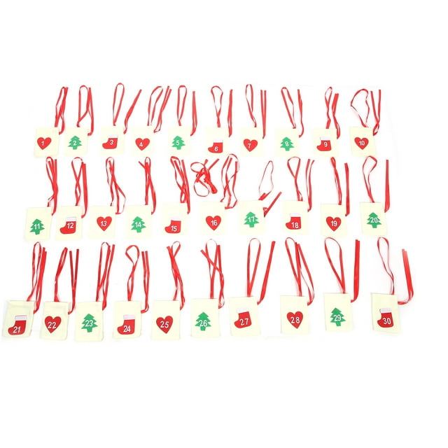 Christmas Advent Calendar Bags Xmas New Year Advent Calendar Drawstring Bags Gift1-30