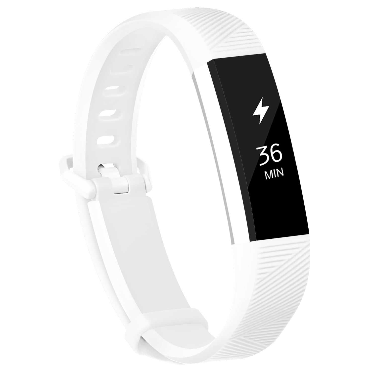 Ace Strap Replacement Silicone Sports in Small/Large White HR For Fitbit Alta 