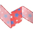 thumbnail image 5 of LaRibbons 2 1/2" Wired Ribbon | Red w/ White/Blue Stars | 10 Yards, 5 of 8