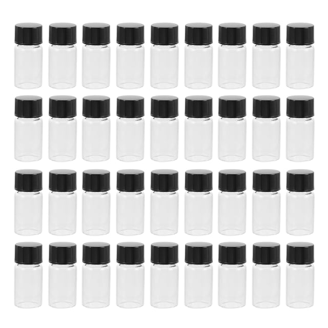 MasteelfCA 100pcs Transparent Glass Sample Bottles Small Sample Bottles Reagent Bottles