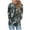 Gray|Leaf, variant on Long Fleece Hoodies for Women Color Block Striped Pullover Sweatshirt with Front Pocket Drawstring Hooded Tops (XL, Gray|Plaid)