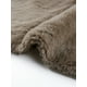 thumbnail image 5 of Abrigo de piel de mujer INSPIRE CHIC, moda de invierno, chaqueta corta de frente abierto, solapa, manga larga, abrigo de piel sintética esponjosa en gris y café, 5 of 6