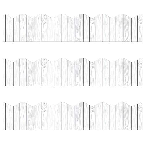 White Wood Border Trim Bulletin Borders Stickers, 50 ft Backto