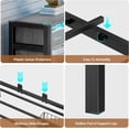 thumbnail image 2 of Full Size Corner Bed Frame with 2 Storage Drawers, Full Platform Bed with LED Light and Charging Station, Corner Bed Frame Daybed for Bedroom, Gray, 2 of 8