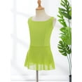 thumbnail image 4 of Linjinx Justaucorps de Danse Sans Manches pour Filles Dos Creux Robe Tutu Ballet Tenue Moderne Lyrique Type A Vert 170, 4 of 7