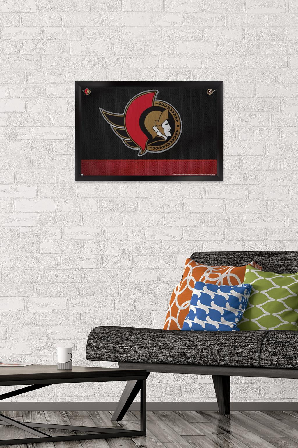 NHL Ottawa Senators - Logo 20 Wall Poster, 14.725" x 22.375", Framed