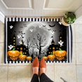 thumbnail image 4 of qiangxu,Halloween Door Mats Pumpkin Spooky Ghost Floor Mats Scary Entry Rug Non-slip Rubber Front Doormats Durable and Easy to Clean Carpets Living Room Rugs Black2 31.5*11.84'', 4 of 6