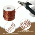 thumbnail image 3 of Alambre de cobre suave 99.9% Uxcell, diámetro de 14 gauge, 92 pies, carrete de 1.1 libras de alambre de cobre puro, 3 of 7