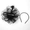 thumbnail image 4 of Black Women's Headbands, Fascinators For Women Tea Party Headband Hat Mesh Feathers Hair Clip For Wedding Cocktail And Church,Women's Accessories Heardband, 4 of 4