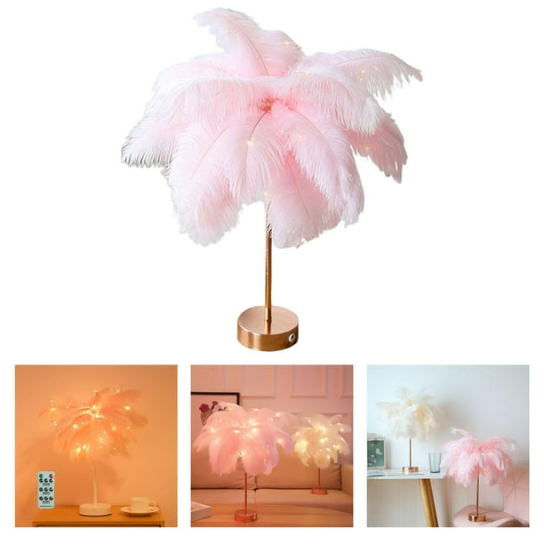 Lámpara de árbol de plumas Colco Rosa