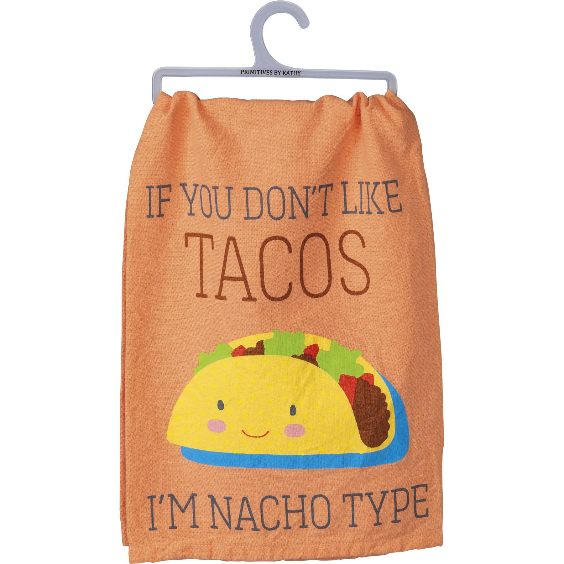 Funny Dishcloth/Tea Towel ~ Fitness Taco In My Mouth ~ Funny Taco Kitchen Cloth ~ Gray 