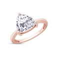 thumbnail image 2 of AFFY 2.14CT Moissanite Diamond Engagement Solitaire Ring With Band in 14K Rose Gold over Silver-4.5, 2 of 6