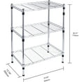 thumbnail image 5 of 3 Tier Shelving Unit Storage Rack, Heavy Duty Adjustable Chrome Wire Utility Shelves, 24"W x 14"D x 30"H, 5 of 5